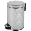 Мусорное ведро 3л, серебро хром Geralis Punto V-PHH-M