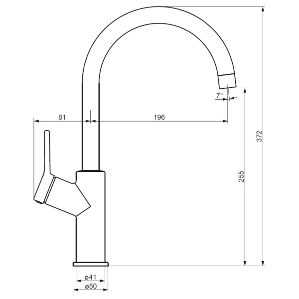 смеситель для кухни damixa eclipse 310720300 черный матовый