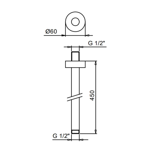 держатель верхнего душа 45 см fantini icona 86 02 9237 цвет хром держатель верхнего душа 45 см fantini icona 86 02 9237 цвет хром