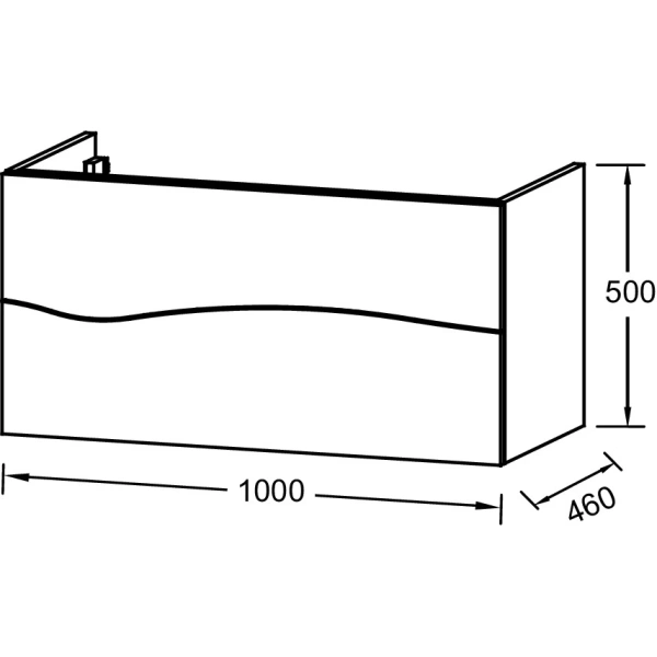 тумба под раковину jacob delafon sherwood 100 eb1833ru-p13 подвесная состаренный дуб