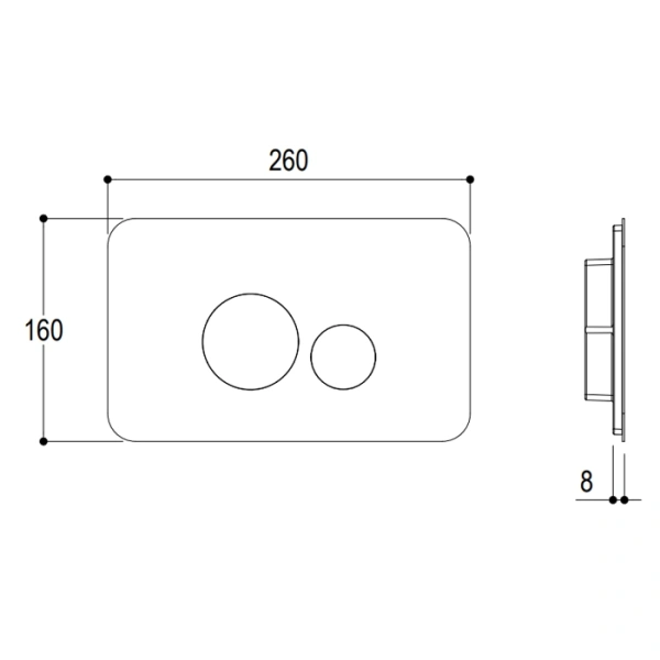 кнопка смыва ritmonio toilet accessories 78t003ix. цвет: brushed chrome
