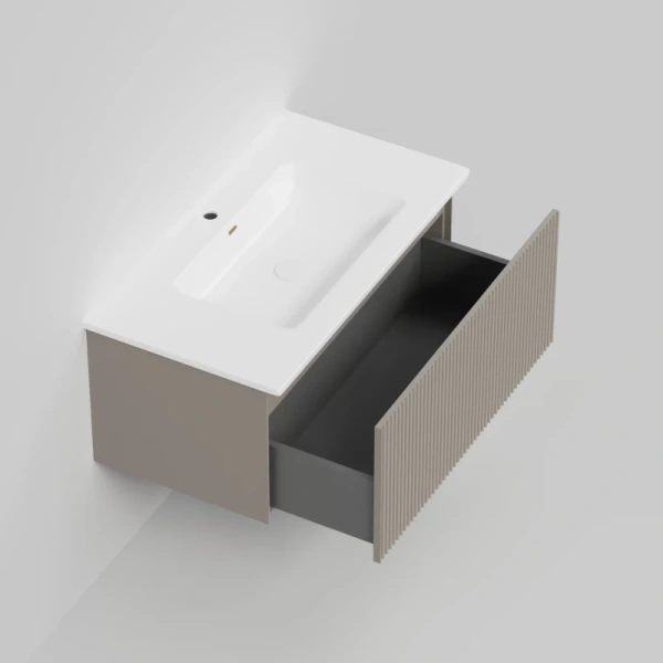 тумба под раковину la fenice terra fnc-01-ter-c-80 74 см, подвесная, бежевый матовый