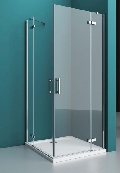 душевой уголок belbagno kraft 100х80 kraft-ah-22-100/80-c-cr-r профиль хром стекло прозрачное