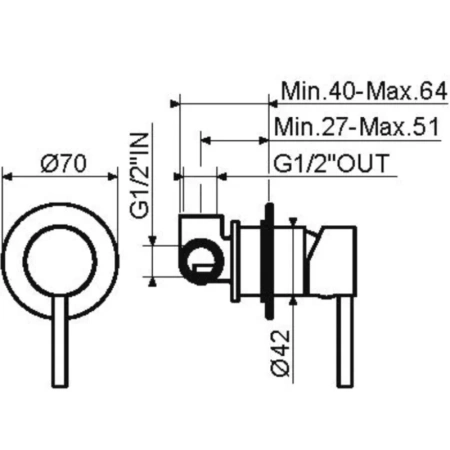 смеситель для душа plumberia selection ixo kitxo1135bo встраиваемый, белый матовый