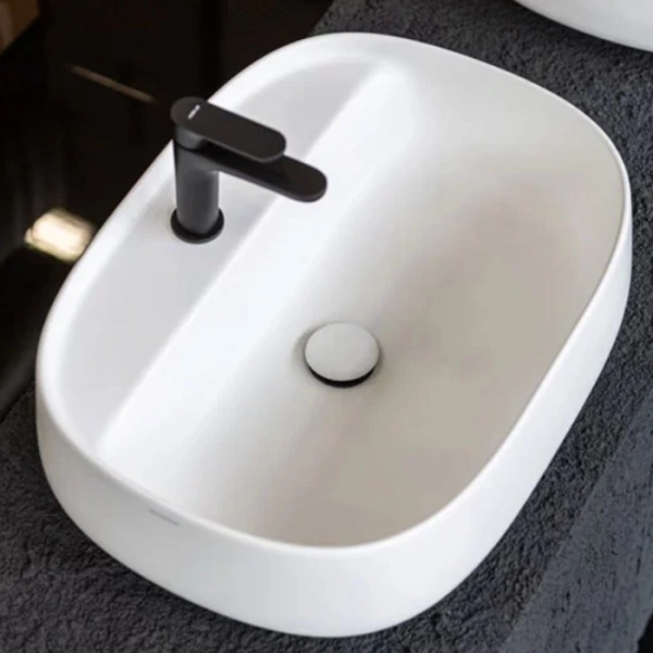 artceram whisky 60 раковина накладная 60х45см., с 1 отв., покрытие saniglaze, цвет: белый