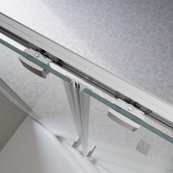 душевая дверь belbagno luce 160 luce-bf-2-160-c-cr профиль хром стекло прозрачное