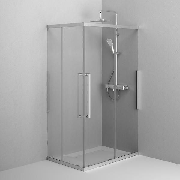 душевой уголок am.pm func 120×80 w84g-403-12080-mт профиль хром матовый, стекло прозрачное