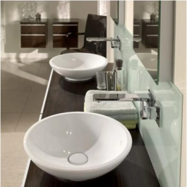 раковина villeroy & boch loop & friends 51440001 накладная, ø43 см, альпийский белый