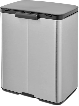 мусорное ведро brabantia bo 230486 12 л, матовая сталь