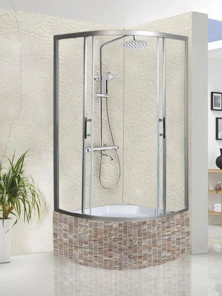 душевой уголок weltwasser ww500 с 90×90 10000012446 профиль хром, стекло прозрачное