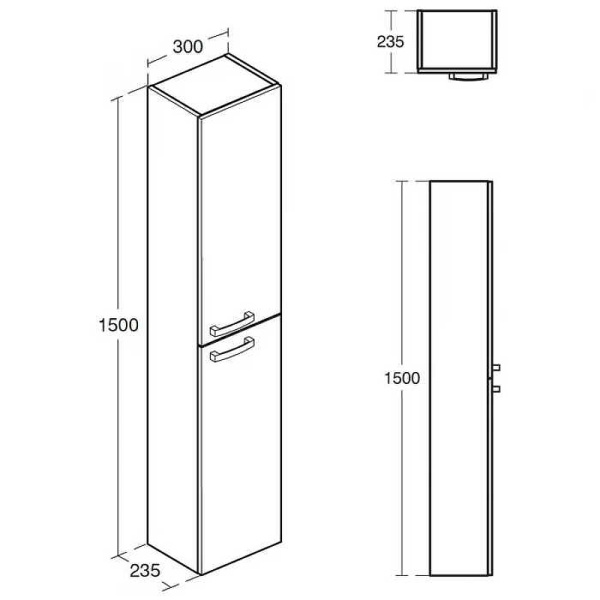 шкаф пенал ideal standard tempo 30 e3243os подвесной дуб
