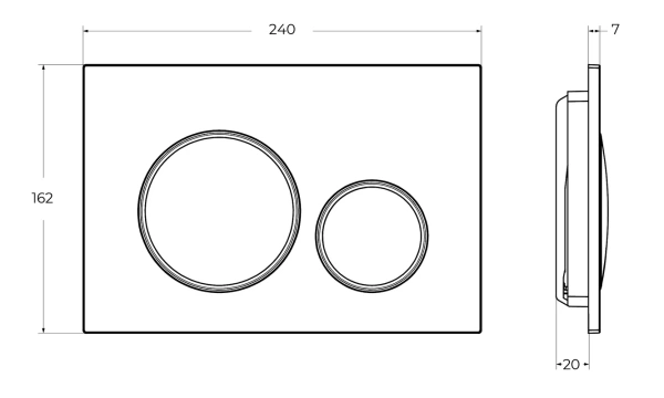 кнопка смыва для инсталляции belbagno bb-17c-crm для унитаза, пластик, цвет хром