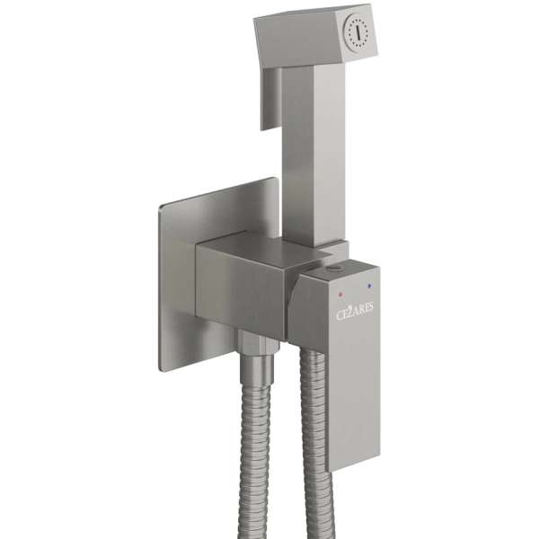 гигиенический душ cezares slider slider-dif-in со смесителем, сатин