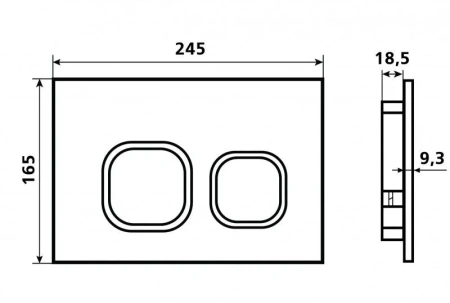 кнопка для инсталляции esbano lps-10gw esinlps10gw глянцевый белый