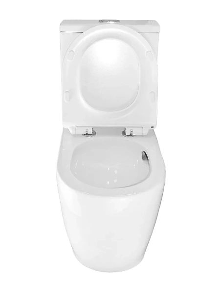 унитаз компакт azario corsa az-2062t напольный, безободковый, слив "торнадо", с бачком и сиденьем микролифт, 63х38х83 см, белый