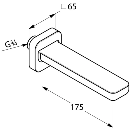 излив для ванны 17,5 см kludi e2 4950305