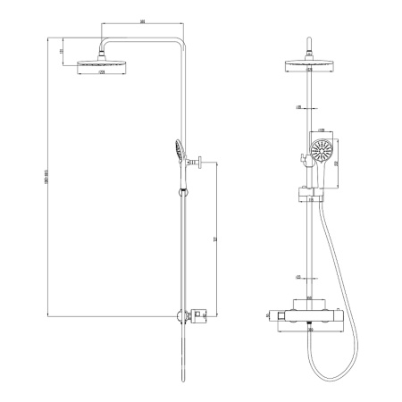 душевая система lemark bronx lm3770gm графит