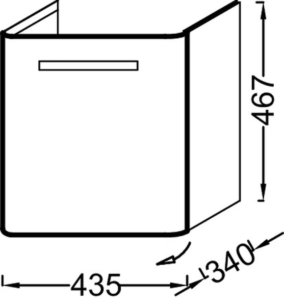 тумба под раковину jacob delafon replay 45 eb1175g-g1c подвесная, белая глянцевая