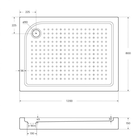 душевой поддон belbagno tray 120×80 l tray-bb-ah-120/80-15-w-l белый