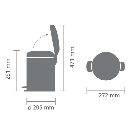 мусорное ведро brabantia newicon 112904