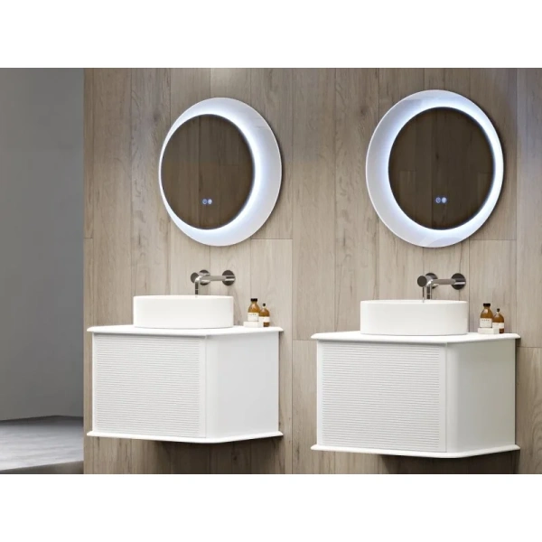 тумба под раковину cezares idra 55798 64 см, подвесная, bianco opaco