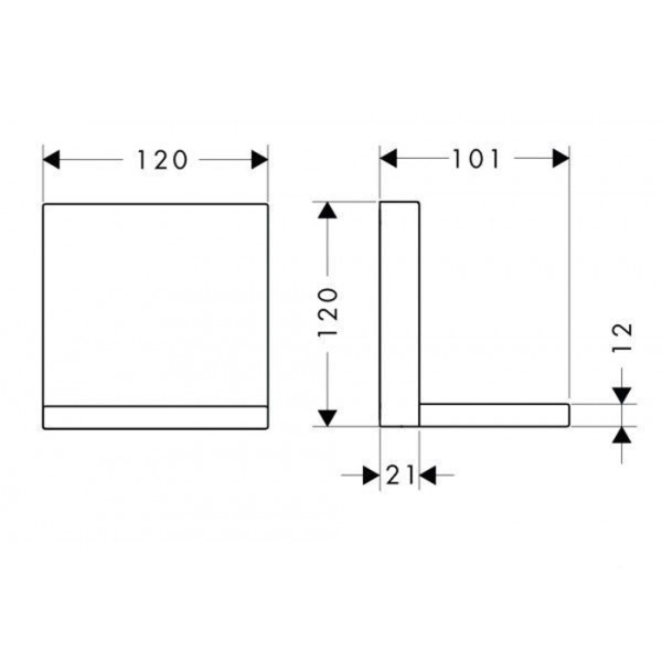 Полочка Axor Starck 40872000 цвет хром