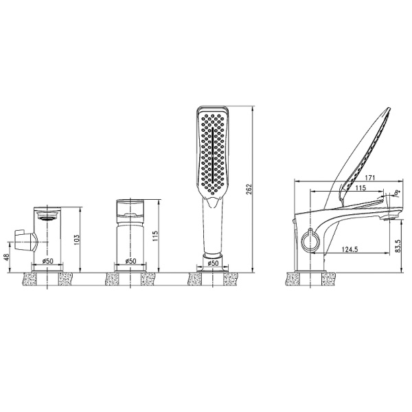 смеситель на борт ванны lemark allegro lm5945cw хром белый
