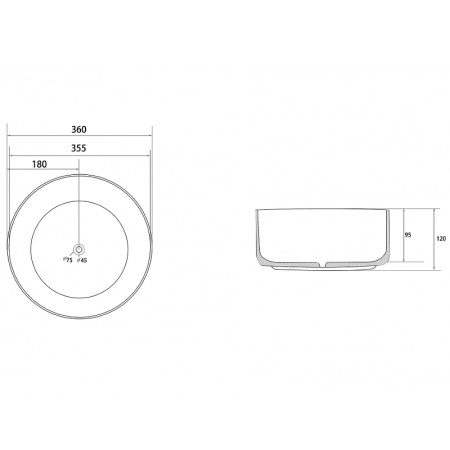 раковина 36x36 см abber bequem ac2108regen, цвет хамелеон