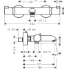 термостат для ванны hansgrohe ecostat comfort 13114140, шлифованная бронза