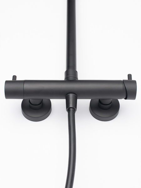 душевая система aquame aqm8001mb черный матовый