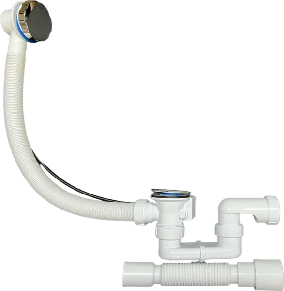 Слив-перелив для ванны DIWO DW990602120 52 мм, полуавтомат, хром