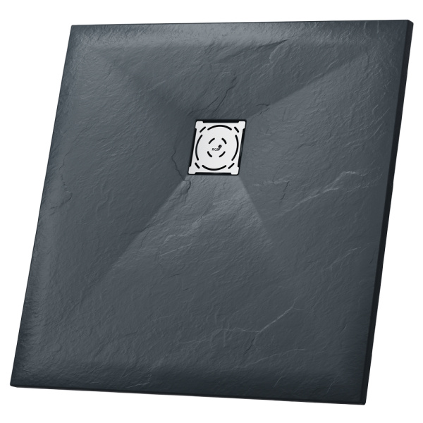 душевой поддон из искусственного камня rgw stone tray st-g 75x75 16152075-02 графит