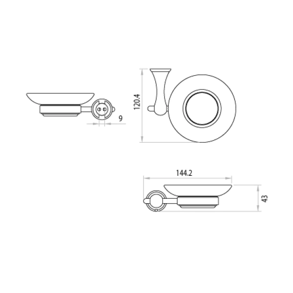 Мыльница Lemark Standard LM2143C