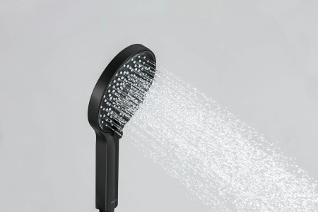 ручной душ aquatek лугано aq2201mb цвет черный матовый