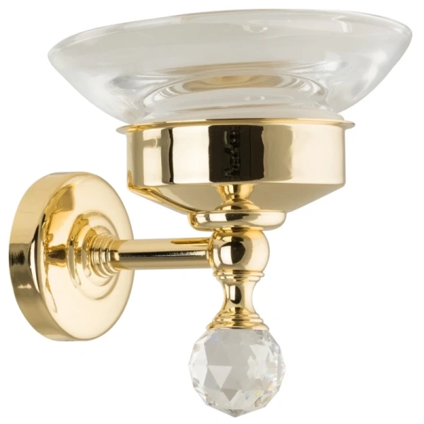 Мыльница Migliore Amerida 16593 цвет золото с кристаллом Swarovski