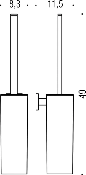 Ёршик для унитаза Colombo Design BasicQ B3707 настенный, хром