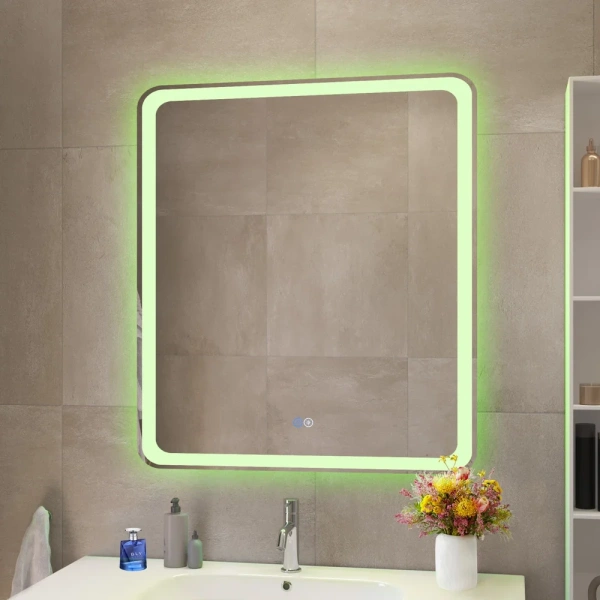 зеркало cezares multicolore 70 czr-spc-mc-700-800-rgb-tch с подсветкой с сенсорным выключателем и функцией памяти
