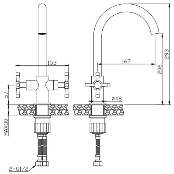 смеситель для кухни orange mia m34-821gr