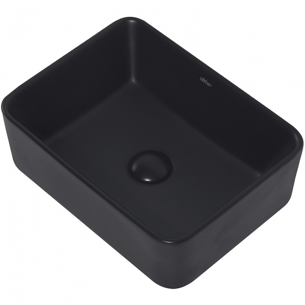 раковина 40.5x30 см abber rechteck ac2213mb, черный матовый