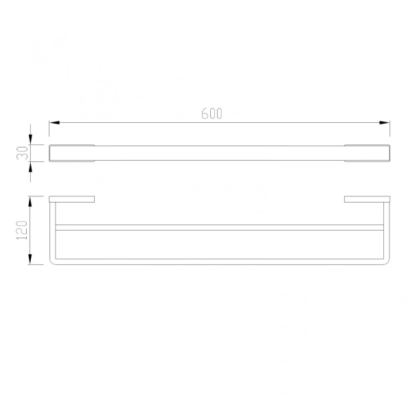 Полотенцедержатель Abber Westen AA1757G двойной Золото матовое