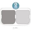мусорное ведро 2x30л brabantia touch bin bo 221507
