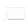 Зеркало Cezares Stylus 120 CZR-SPC-STYLUS-1200-700-TCH-WARM с подсветкой с сенсорным выключателем и подогревом
