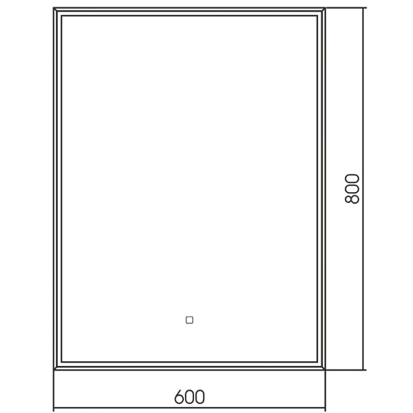 зеркало abber see ag6108s-0.6 с подсветкой, сенсорный выключатель, диммер