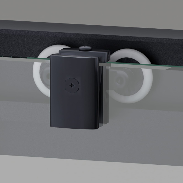 душевая дверь rgw passage pa-016b 140 350801614-24 профиль черный, стекло матовое-сатинат