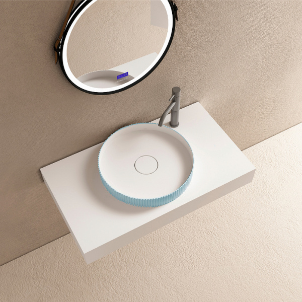 раковина 40x40 см abber stein as2604blau