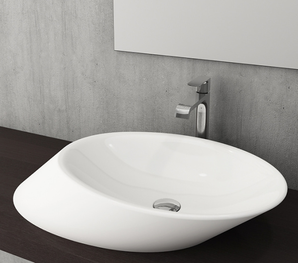 раковина-чаша bocchi vessel 70 1013 белая глянцевая