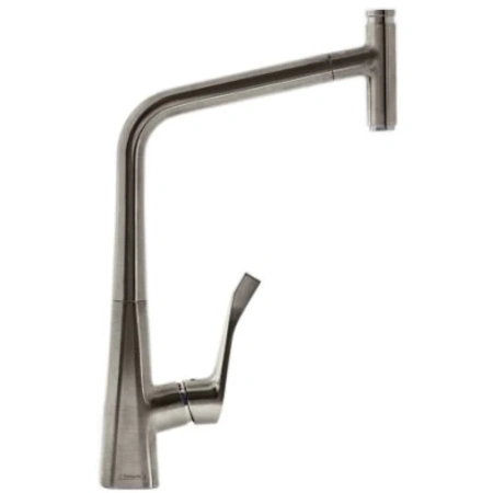 Смеситель для кухни 320 с выдвижным изливом Hansgrohe Metris Select M71 14884800, сталь