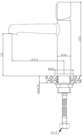 смеситель для раковины belbagno uno uno-lvm-oro золото