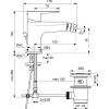 смеситель ideal standard cerafine o bc705xg для биде, с донным клапаном, черный матовый