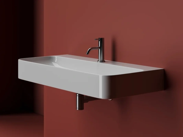 раковина ceramicanova aura cn2007 подвесная, 102x47.6 см, белая